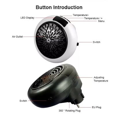 Calentador eléctrico para el hogar Smart 900W con termostato ajustable y control remoto