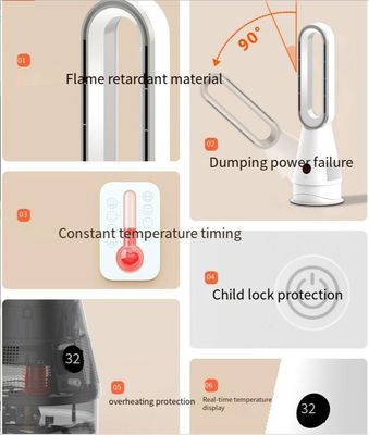 20 pulgadas ventilador sin cuchillas de aire con purificador de aire y sin abanico abanico rotativo cantidad