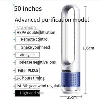 105 cm de altura de suelo de refrigeración sin cuchillas con filtro HEPA Purificador de aire en el mejor de los casos