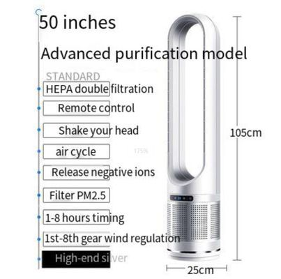 Ventilador de refrigeración de aire eléctrico con diseño sin cuchillas vertical grande de 50 pulgadas