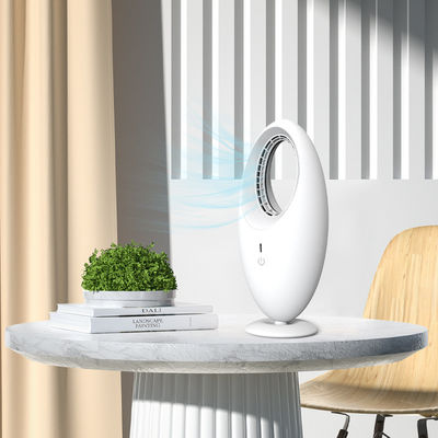 Ventilador de escritorio eléctrico portátil Mini USB recargable Ventilador de mesa sin cuchillas ABS Ventilador de torre de PC