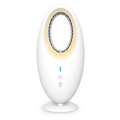Ventilador de escritorio eléctrico portátil Mini USB recargable Ventilador de mesa sin cuchillas ABS Ventilador de torre de PC