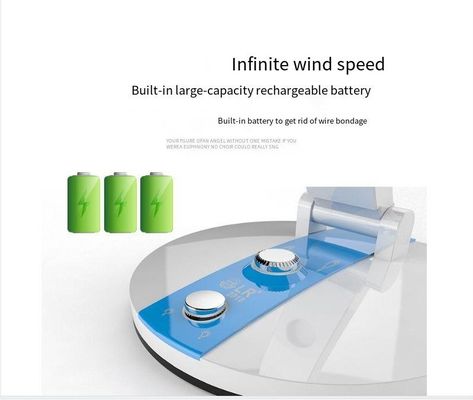 Protable Mini Pequeño Popular Recargable Ventilador de mano con luz LED y velocidad ajustable