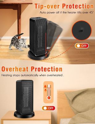 Calentador eléctrico impermeable para el salón calefacción rápida de diseño vertical hogar