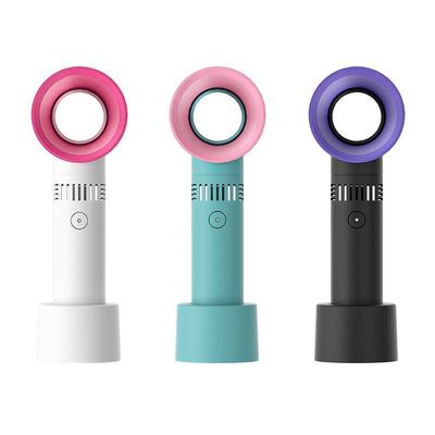 Ventilador portátil de carga USB para secador de pelo de pestañas injertado en blanco azul negro