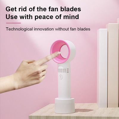 Ventilador portátil ABS PC Mini USB de carga portátil sin hojas para soplar pestañas de escritorio