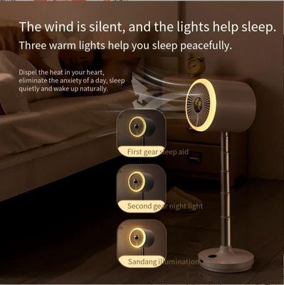 Fuente de alimentación usb Recargable Ventilador de piso con luz Ventilador de mesa portátil