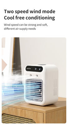 Mini ventilador de aire acondicionado de escritorio con refrigeración por agua y luz nocturna Peso neto 700g