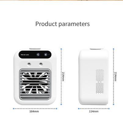 Peso neto 700 g Ventilador portátil de refrigeración por aire de mesa con humidificador y fuente de alimentación USB 5V
