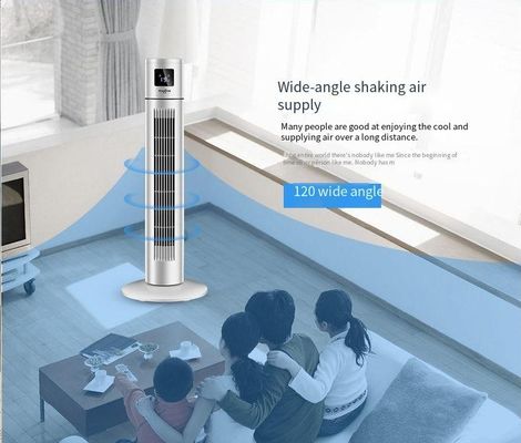 Ventilador de torre vertical para el hogar con diseño sin hojas y función de ajuste de temporizador de 1 a 12 horas