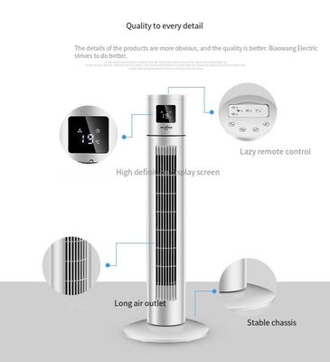 Ventilador de torre vertical para el hogar con diseño sin hojas y función de ajuste de temporizador de 1 a 12 horas