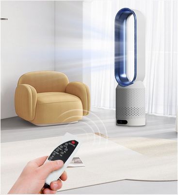 Ventilador de torre eléctrico comercial con control remoto de pantalla táctil y diseño sin cuchillas