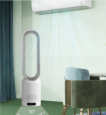 Ventilador de torre eléctrico comercial con control remoto de pantalla táctil y diseño sin cuchillas