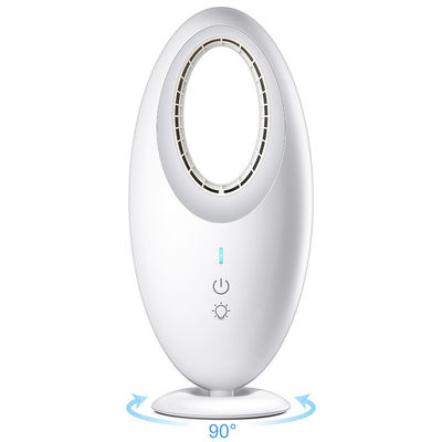 Ventilador eléctrico silencioso automático mini de carga 2 en 1 Ventilador de escritorio sin cuchilla con luz