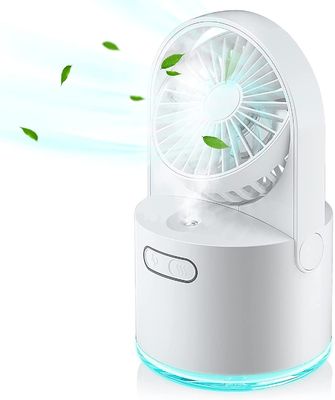2 en 1 Mini ventilador humidificador Ventilador portátil con función Ventilador eléctrico USB recargable