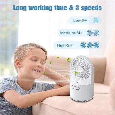 2 en 1 Mini ventilador humidificador Ventilador portátil con función Ventilador eléctrico USB recargable