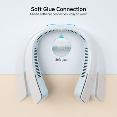 Ventilador colgante de cuello recargable USB con batería 18650 1800mAh y diseño sin cuchillas