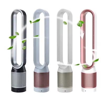 Ventilador silencioso de 42 pulgadas con control remoto y purificador de aire Hepa sin cuchillas