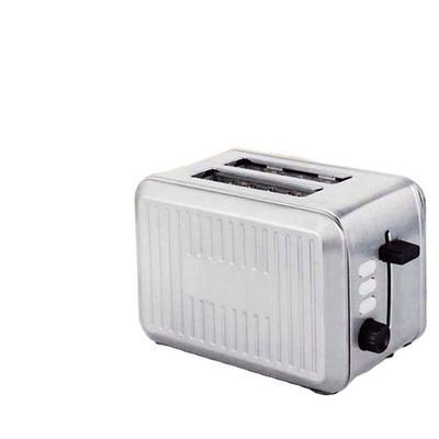 Tostadora de acero inoxidable de 750W con toque frío y control de temporizador mecánico