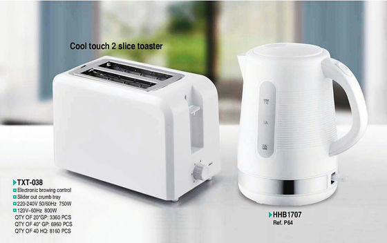 Tostadora de acero inoxidable de 750W con toque frío y control de temporizador mecánico