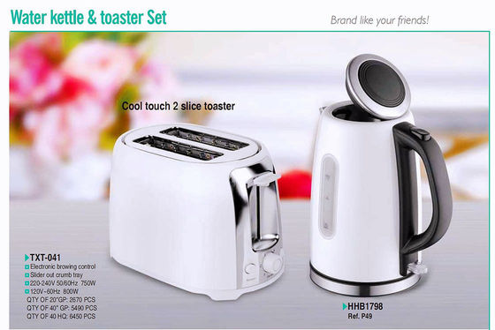 Tostadora de acero inoxidable de 750W con toque frío y control de temporizador mecánico