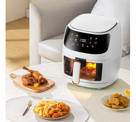 Fritadora de aire eléctrica digital inteligente con capacidad de 8L y material de acero inoxidable