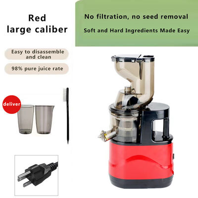 Fuente de energía eléctrica Gran boca de acero inoxidable máquina de extracción de jugo lenta
