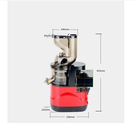 Fuente de energía eléctrica Gran boca de acero inoxidable máquina de extracción de jugo lenta