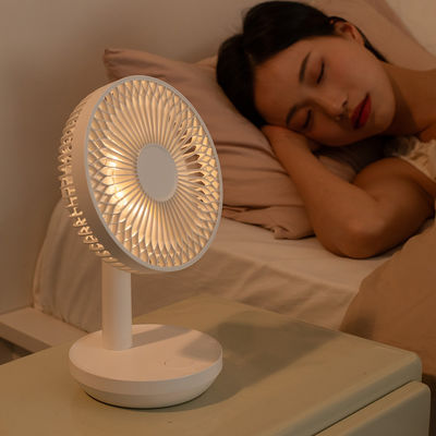 3600mAh USB Recargable Tres velocidades ventiladores de enfriamiento con luz nocturna portátil y silencioso
