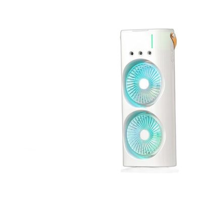 Refrigerador de aire de doble ventilador blanco para el hogar con función de control remoto y refrigeración