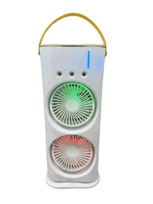 Refrigerador de aire de doble ventilador blanco para el hogar con función de control remoto y refrigeración