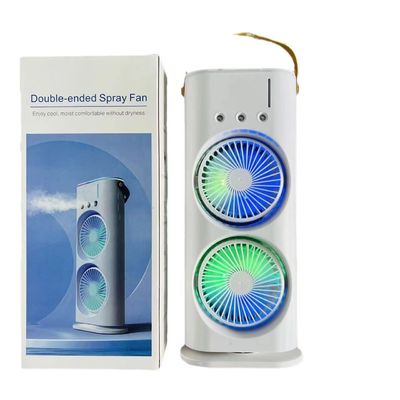 Ventilador de rociado de doble cabeza de refrigeración de aire acondicionado para refrigeración de escritorio