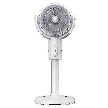 24.5 * 24CM Torre Fan de pedestal USB Carga de tiempo inteligente Sacudir la cabeza Fan de circulación de aire