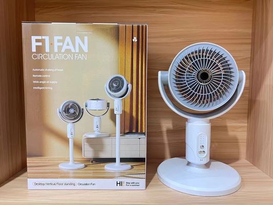 24.5 * 24CM Torre Fan de pedestal USB Carga de tiempo inteligente Sacudir la cabeza Fan de circulación de aire