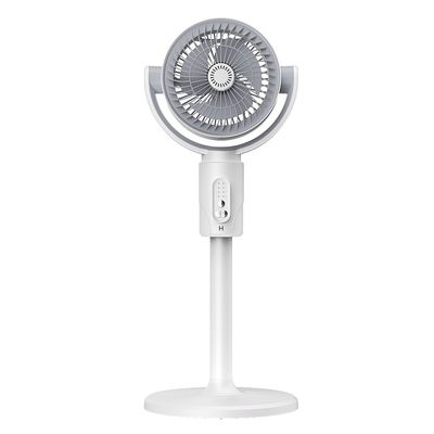 Altura ajustable 4000mA USB portátil ventilador de pie recargable con luz de lámpara LED de tiempo