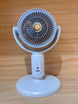 Altura ajustable 4000mA USB portátil ventilador de pie recargable con luz de lámpara LED de tiempo