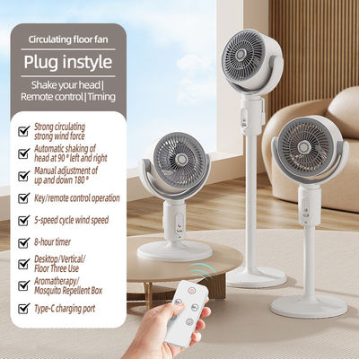 Instalación de suelo 4000mA USB Recargable ventilador de pie con altura ajustable