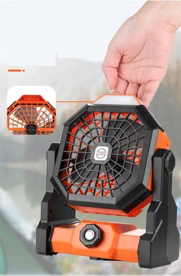 Ventilador portátil de techo recargable de 6 pulgadas con luz LED y sin control remoto