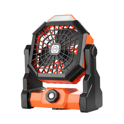 Ventilador portátil de techo recargable de 6 pulgadas con luz LED y sin control remoto