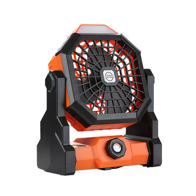 Ventilador portátil de viento de 6 pulgadas recargable de tienda de campaña al aire libre con iluminación y duradero