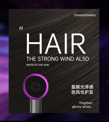 Super secador de pelo de luz azul Iónico Salón profesional secador de pelo de soplado Función secador de cabello