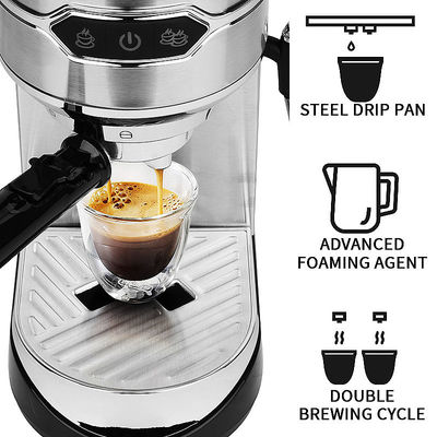 Máquina eléctrica portátil de café espresso hecha de acero inoxidable para el hogar y la oficina