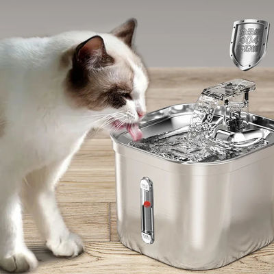 Dispensador automático de agua para mascotas de acero inoxidable de 2,2 litros