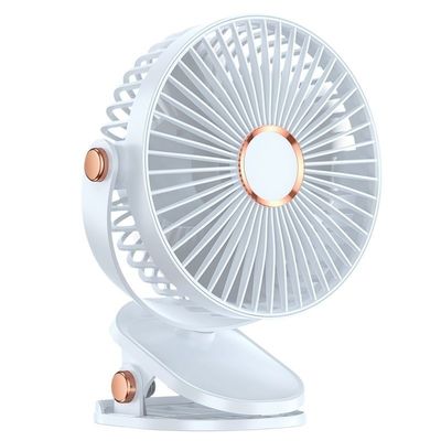 USB Recargable 6 pulgadas ventiladores portátiles con luz nocturna 720 girar ventilador de clip personal para el hogar de la oficina