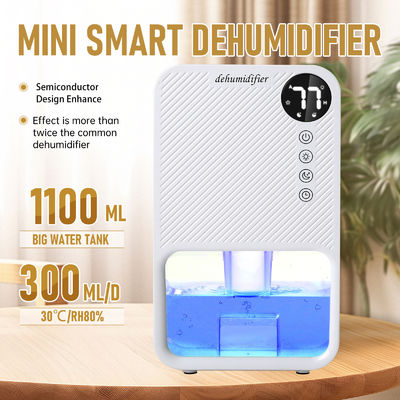 Mini Deshumidificador inteligente con tanque de agua de 1100 ml y 7 luces de colores para la comodidad del hogar