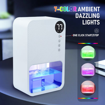 Mini Deshumidificador inteligente con tanque de agua de 1100 ml y 7 luces de colores para la comodidad del hogar