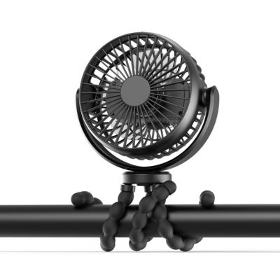 Voltado V 2.1 Ventilador de cochecito de plástico con batería de 5200 mAh y piernas de trípode mini