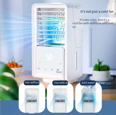Portable 4000mAh Aire ventilador refrigerador Mini fuente de alimentación 9W Pequeños acondicionadores de aire para el hogar recargable