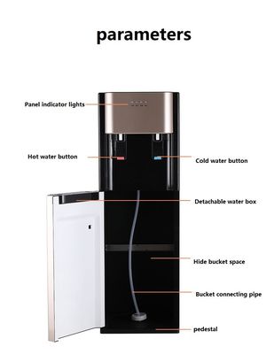 Casilla de plástico automático de carga de agua de botella de fondo caliente y frío