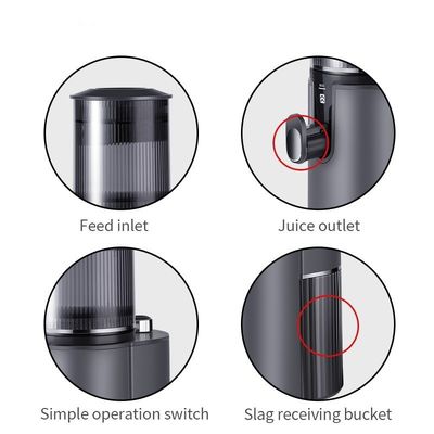Jugo de frutas y verduras original Presión en frío Máquina de extracción lenta sin control de aplicación